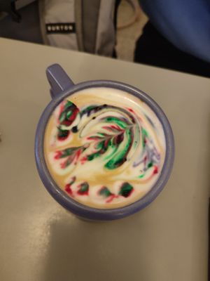 Rainbow capuchino at Bioma in Buenos Aires