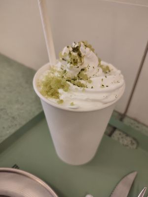 Matcha vanilla frapu at Bioma in Buenos Aires