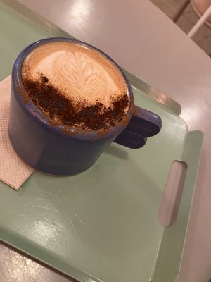 Mocha with peanut milk  at Bioma in Buenos Aires