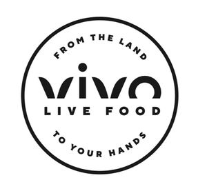 logo at Vivo Live Food in Medellin