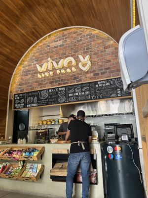 Inside restaurant   at Vivo Live Food in Medellin