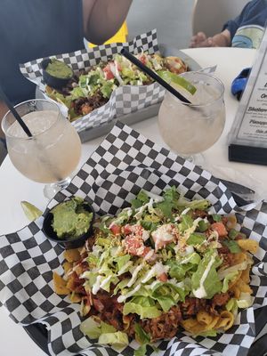 Loaded nachos and Frito pie at Vegan Vato in Albuquerque
