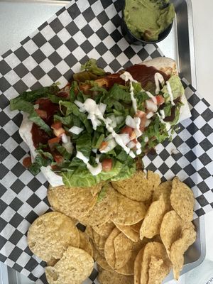 NMCali Burrito, Christmas-stylee  at Vegan Vato in Albuquerque