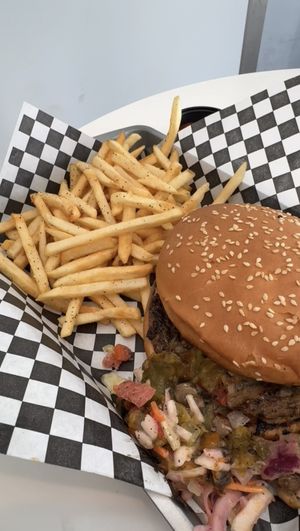 Vato burger  at Vegan Vato in Albuquerque