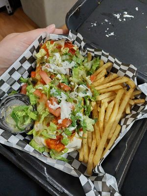 NMcali burrito, seitan, xmas at Vegan Vato in Albuquerque