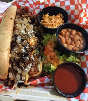 Philly plate at Vegan Vato in Albuquerque