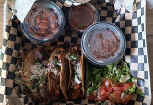 Jackfruit and Tempeh tacos at Vegan Vato in Albuquerque