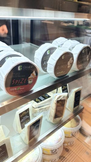 vegan camembert and bree cheese at La Petite Fauxmagerie in Newtown
