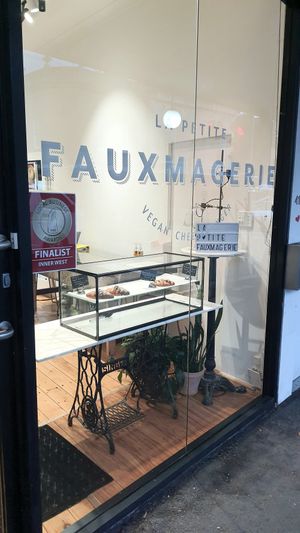 store entrance at La Petite Fauxmagerie in Newtown