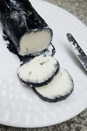 vegan goat cheese - inside at La Petite Fauxmagerie in Newtown