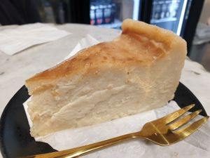 Baked cheesecake $14.00 at La Petite Fauxmagerie in Newtown