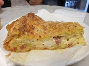 Bacon quiche $14.00 - absolute perfection at La Petite Fauxmagerie in Newtown
