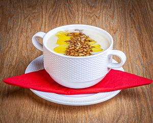 Vegan Cream of white vegetables at Soodi Pierogarnia in Bialystok