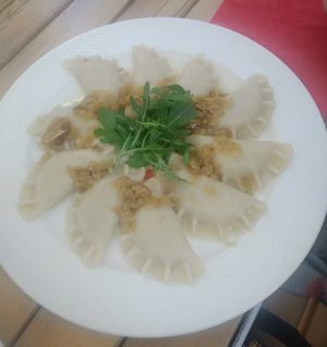 Pierogi with sauerkraut and mushrooms ❤️ at Soodi Pierogarnia in Bialystok