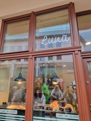 Outside at Luna Covrigaria in Poznan