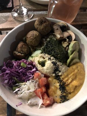 Buddha Bowl (super fresh and filling!) at Alive Bistro in Marsalforn