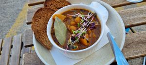 Vegan goulash at Alive Bistro in Marsalforn