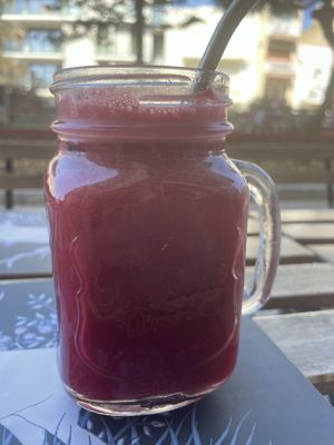 Beetroot & Apple juice  at Alive Bistro in Marsalforn