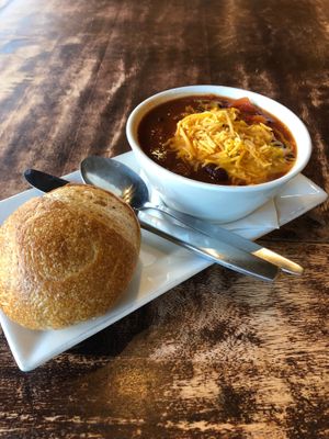 3 Bean Veggie Chili at The City Market Cafe in Whitefish Bay