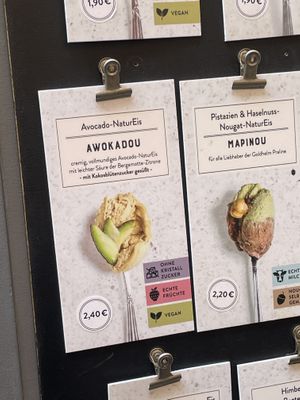 Avocado icecream  at Goldhelm in Erfurt