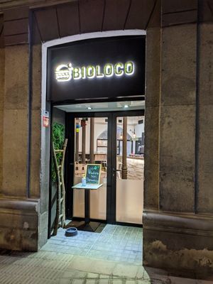 view from the street at Bioloco in Madrid