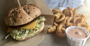 CBB - mushroom burger at Bioloco in Madrid