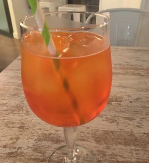 Delicious Aperol spritz  at Bioloco in Madrid