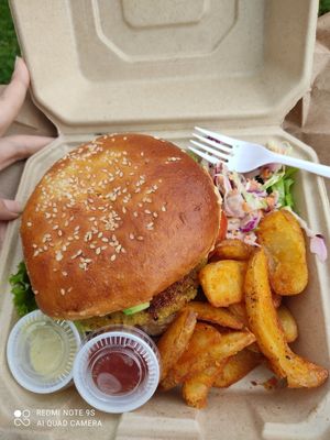 Vegan Borgir at Evy's World in Monteverde