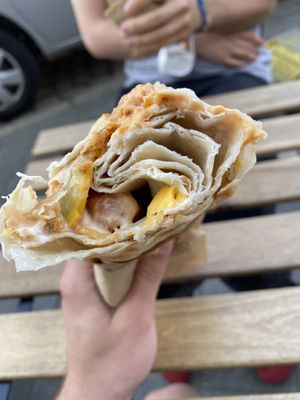 Hot Dog Wrap Cheesy at Bäristo Vegan Deli in Kiel