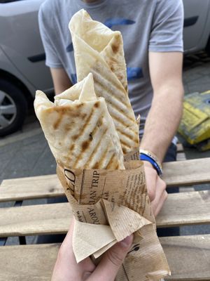 Hot Dog Wrap Cheesy at Bäristo Vegan Deli in Kiel