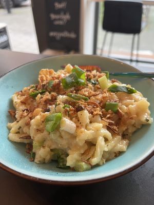 Käsespätzle  at Bäristo Vegan Deli in Kiel