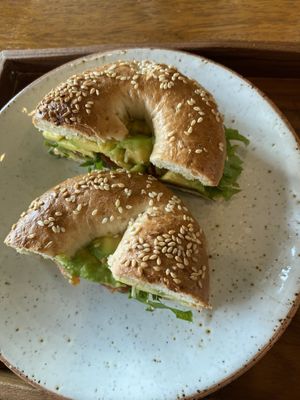 Avo bagel (no cream cheese)  #Veganuary at The Secret Brunch in Koh Samui