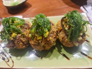 Hot rock roll at Rock and Rolls Vegan Sushi in Panama City