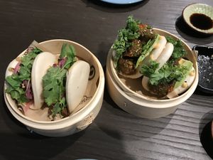 Bao!! So tasty. at Rock and Rolls Vegan Sushi in Panama City