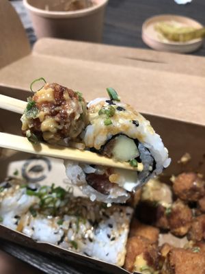 Vegan sushi at Rock and Rolls Vegan Sushi in Panama City