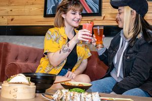 Sushi is best when shared with friends... It means you can order more rolls at Rock and Rolls Vegan Sushi in Panama City