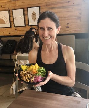 Me and my King Tofuron Bowl (with zucchini noodles) 😋  at Rock and Rolls Vegan Sushi in Panama City