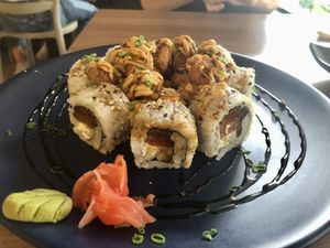   at Rock and Rolls Vegan Sushi in Panama City