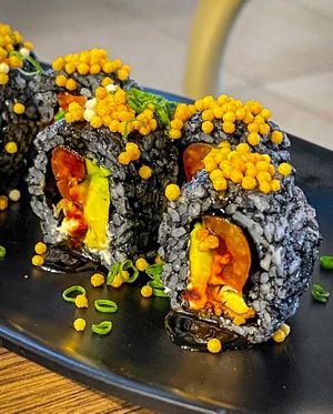 Black roll  at Rock and Rolls Vegan Sushi in Panama City