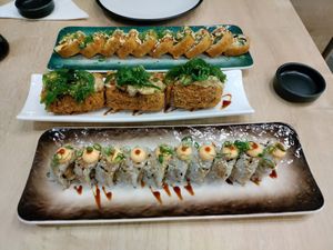 Creative sushi! at Rock and Rolls Vegan Sushi in Panama City