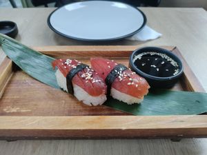 Tomato tuna at Rock and Rolls Vegan Sushi in Panama City