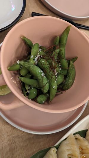 Edamame 🫛 at Rock and Rolls Vegan Sushi in Panama City