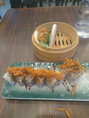 Mt Jackson, absolutely delicious, and Sr. Brocco at Rock and Rolls Vegan Sushi in Panama City