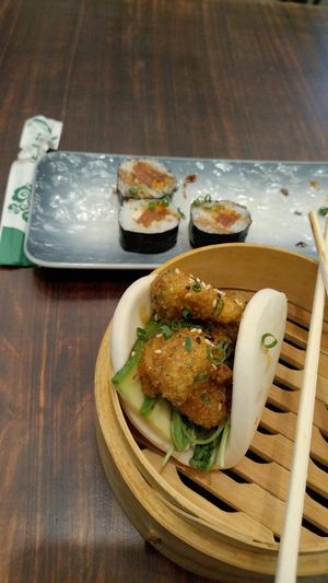 Sr. Brocco and Umami roll at Rock and Rolls Vegan Sushi in Panama City