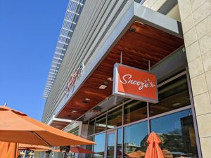 Outdoor patio dining available. at Snooze in Austin