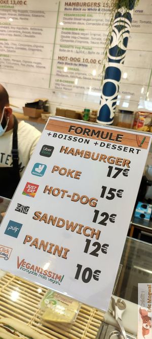 choices at Veganissim in Paris