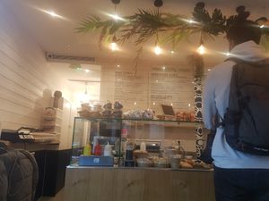 Counter at Veganissim in Paris