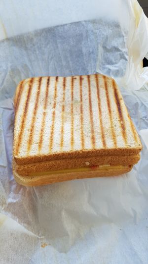 Croque monsieur at Veganissim in Paris