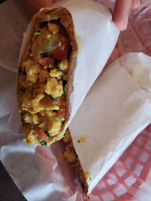 Create your own breakfast wrap at Humpty's Wall of BreakFAST in Austin
