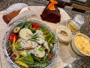 Rainbow salad, Mac n' cheeze & the best desserts ALL gluten free and vegan! at Nourish Deli & Bakery in St Albans